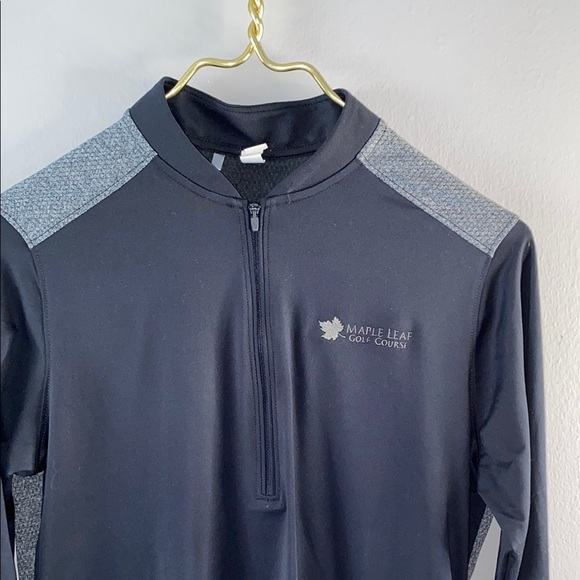 Black and Gray Fitted Long Sleeve Tee with Mandarin Collar - Picture 7 of 10